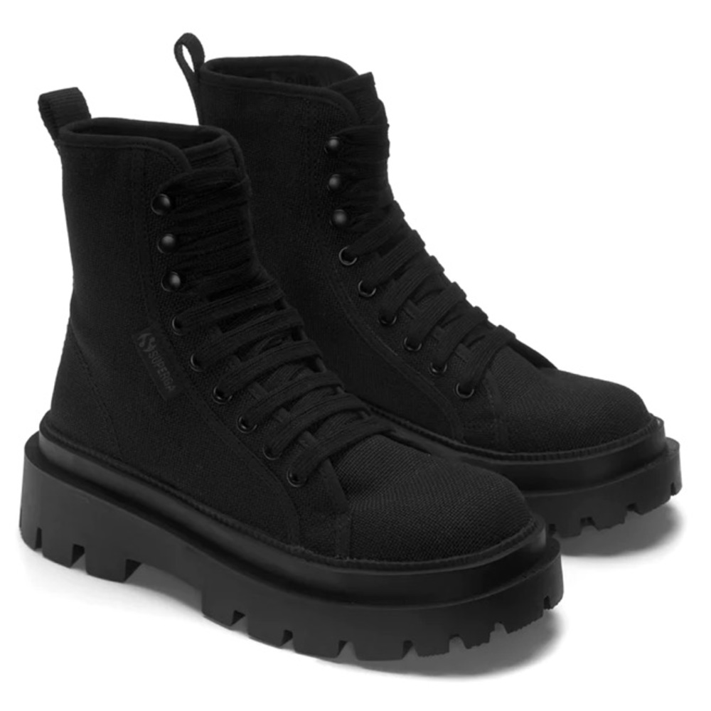 full black Superga Alpina Apex high-top shoes boots size 39 6.5 men’s 8 women’s